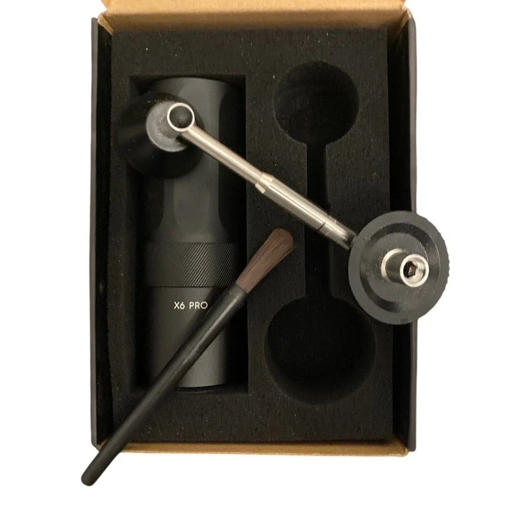 Star Nebula X6 Pro Manual Coffee Grinder Black Folding Handle Conical Burr New